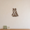 Horse nursery wall art in beige, 3D printed outline on a nursery wall