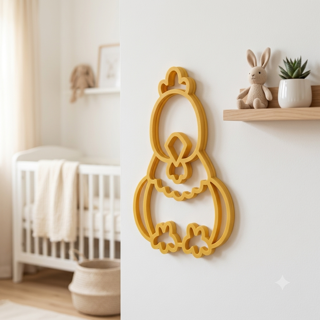 Chicken Wall Art | 3D Printed Nursery Decor | Farm Animal Print