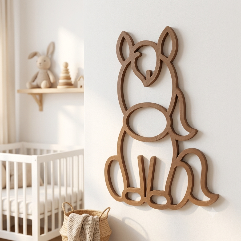 Horse Wall Art | 3D Printed Nursery Decor | Farm Animal Print