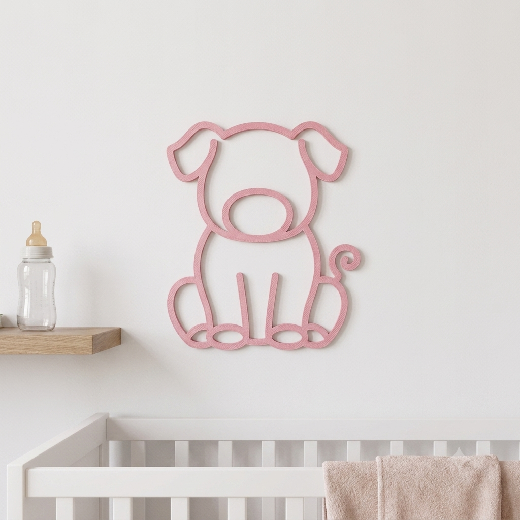 Pig Nursery Wall Art | 3D Printed Farm Animal Decor | Baby Shower Gift | Kids Room Sign