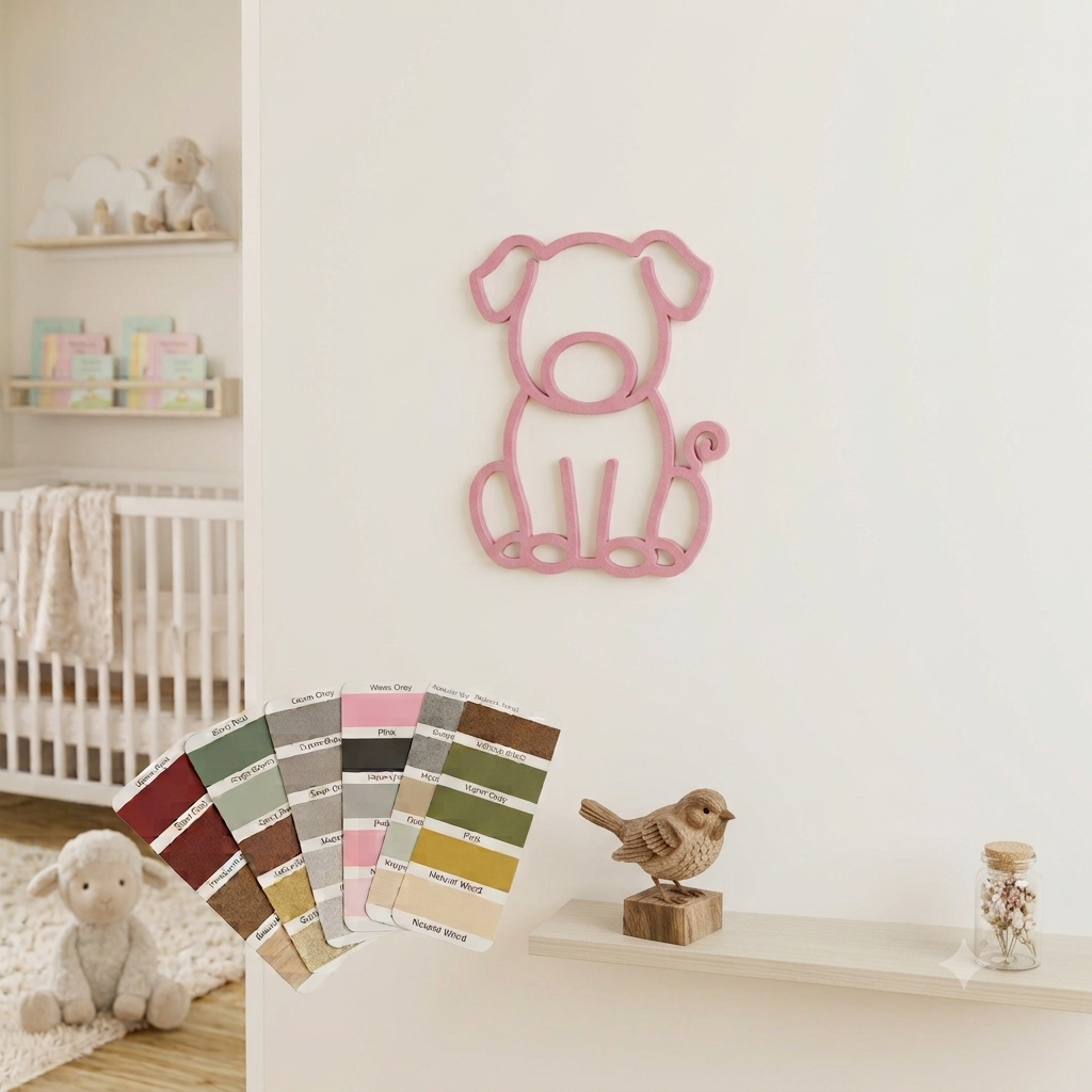 Pig Wall Art | 3D Printed Nursery Decor | Farm Animal Print
